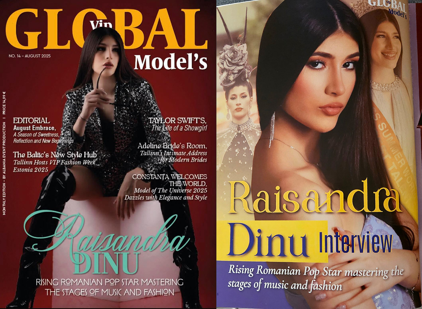 Raisandra pe coperta uneia dintre cele mai celebre reviste internaționale, Global Vip Model’s